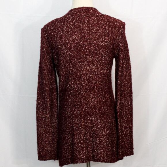 Maurices Burgundy Open Front Knit Cardigan Sweater Size S - Picture 6 of 8